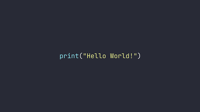 Python Hello World